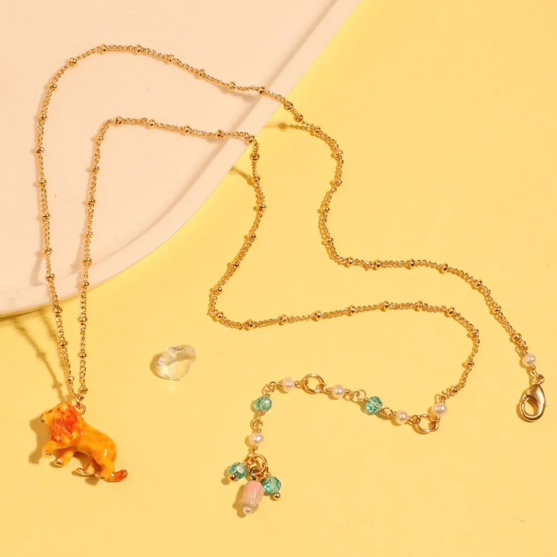 Enamel Lion Necklace