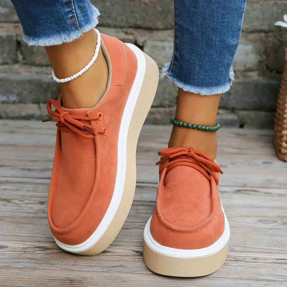 LM | Casual suede platform sneakers