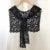Korean Style Decorative Fake Collar Shawl Wrap Hollow Out Embroidery Sunflower Leaves Lace Necklace Short Poncho Capele