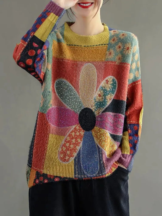 EP Pull stylé avec motif floral