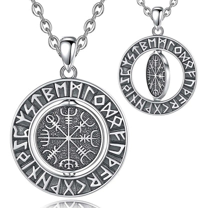 Sterling Silver Viking Runes Necklace