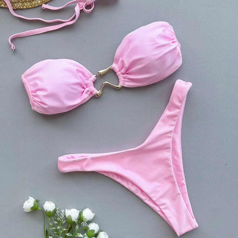 Beautifully Finished Bathing Suit in a Timeless Design