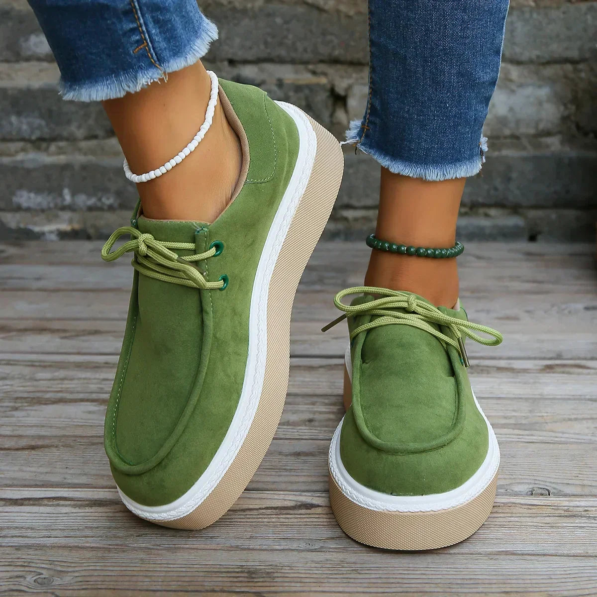 LM | Casual suede platform sneakers