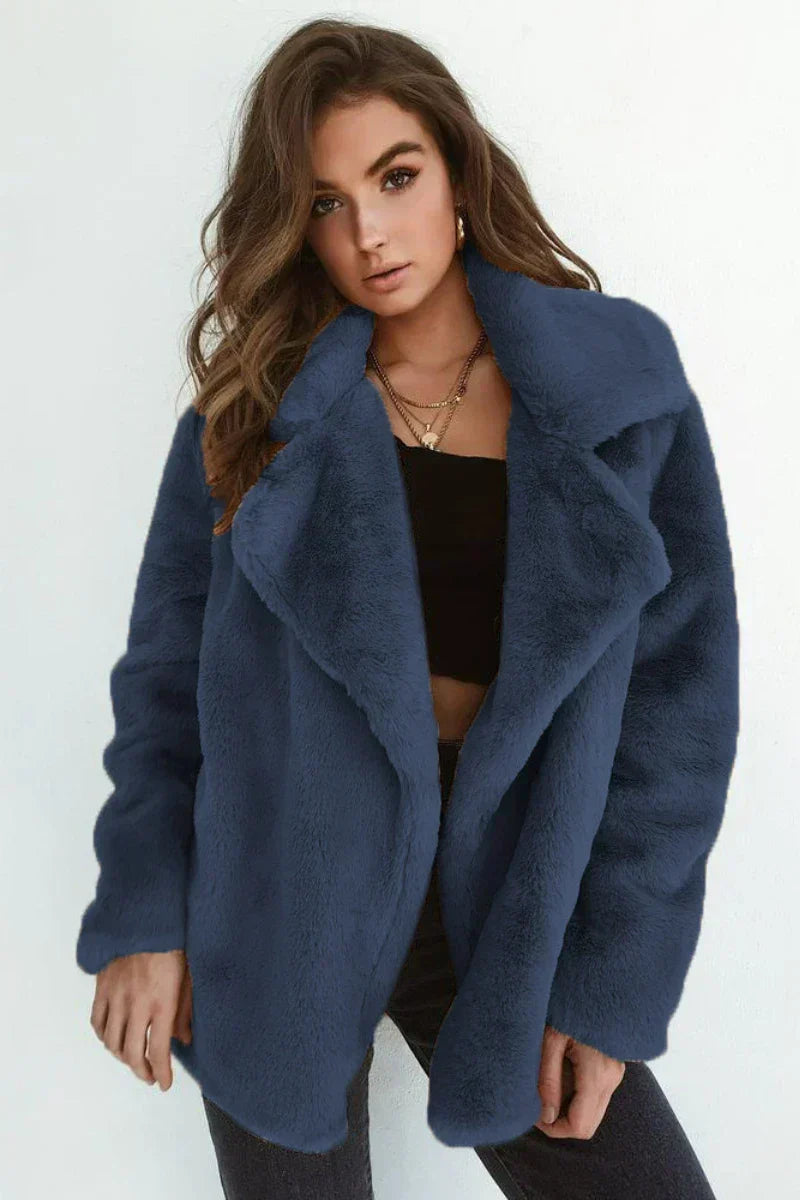 LM | warm plush teddy coat