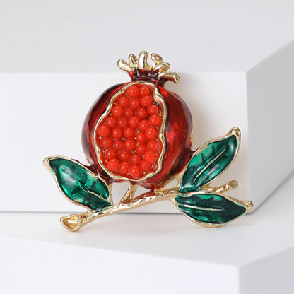 Pomegranate Rhinestone Brooch