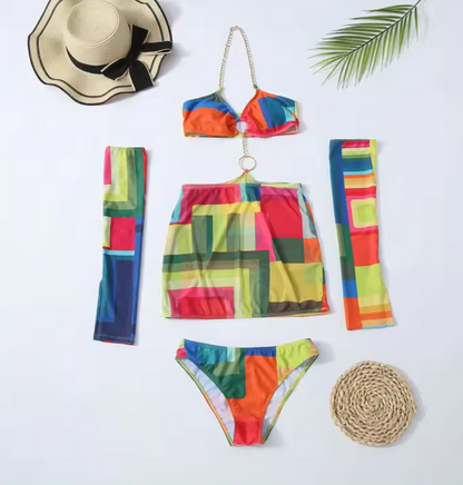Nayeli® | Bikini Set With Skirt and Sleeves