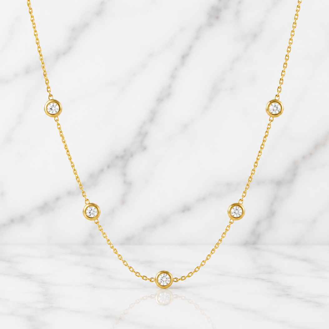 "paloma" 4mm Lab Diamond 925 Necklace