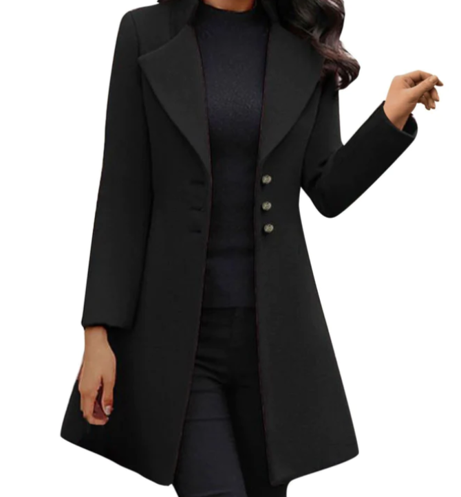 LM | Italian wool coat with long sleeves
