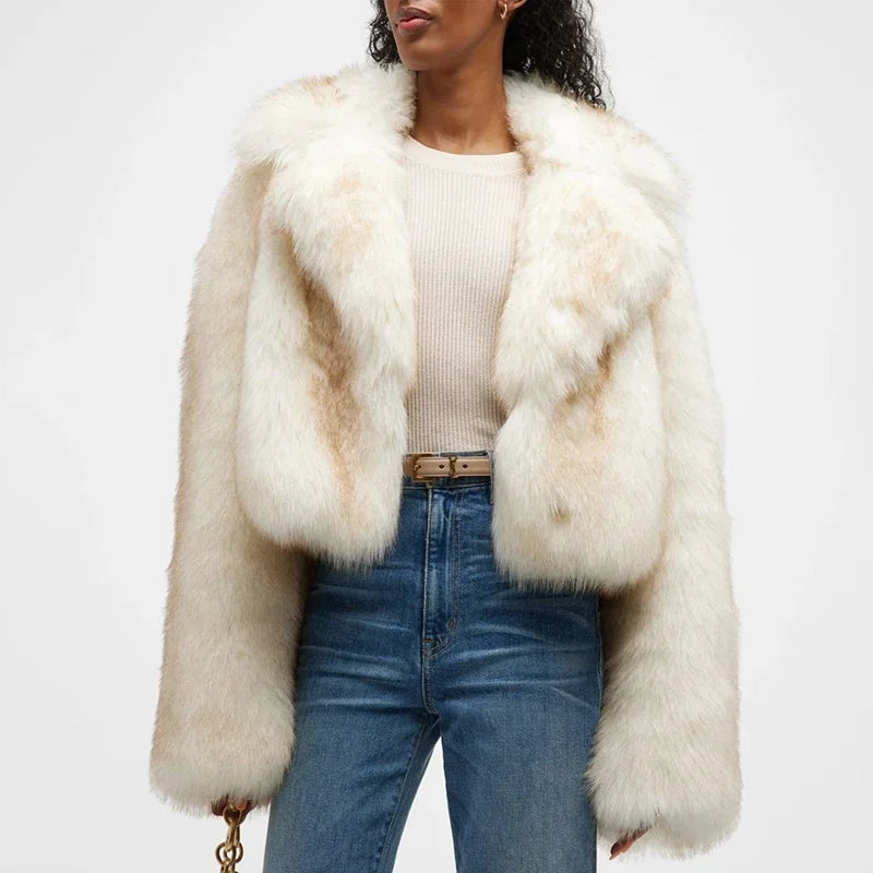 LM | short fluffy fur coat