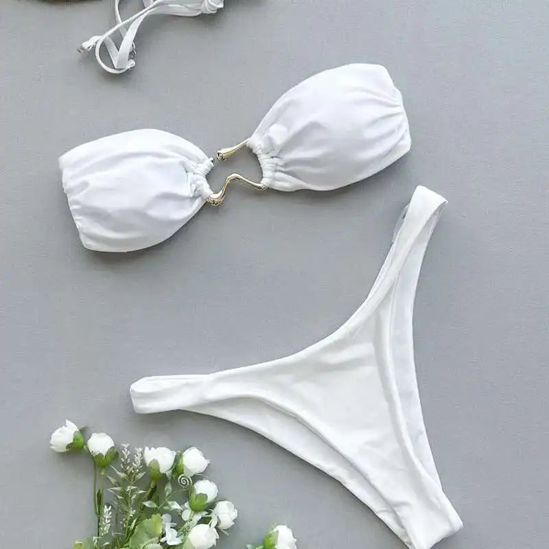 Beautifully Finished Bathing Suit in a Timeless Design