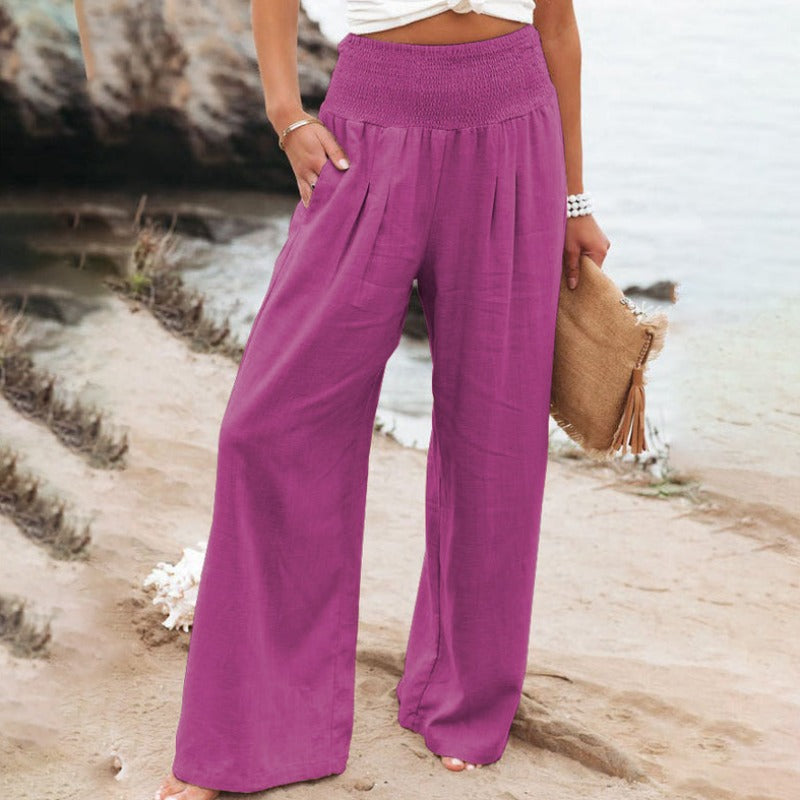 LM | Pants with wide leg and high waist