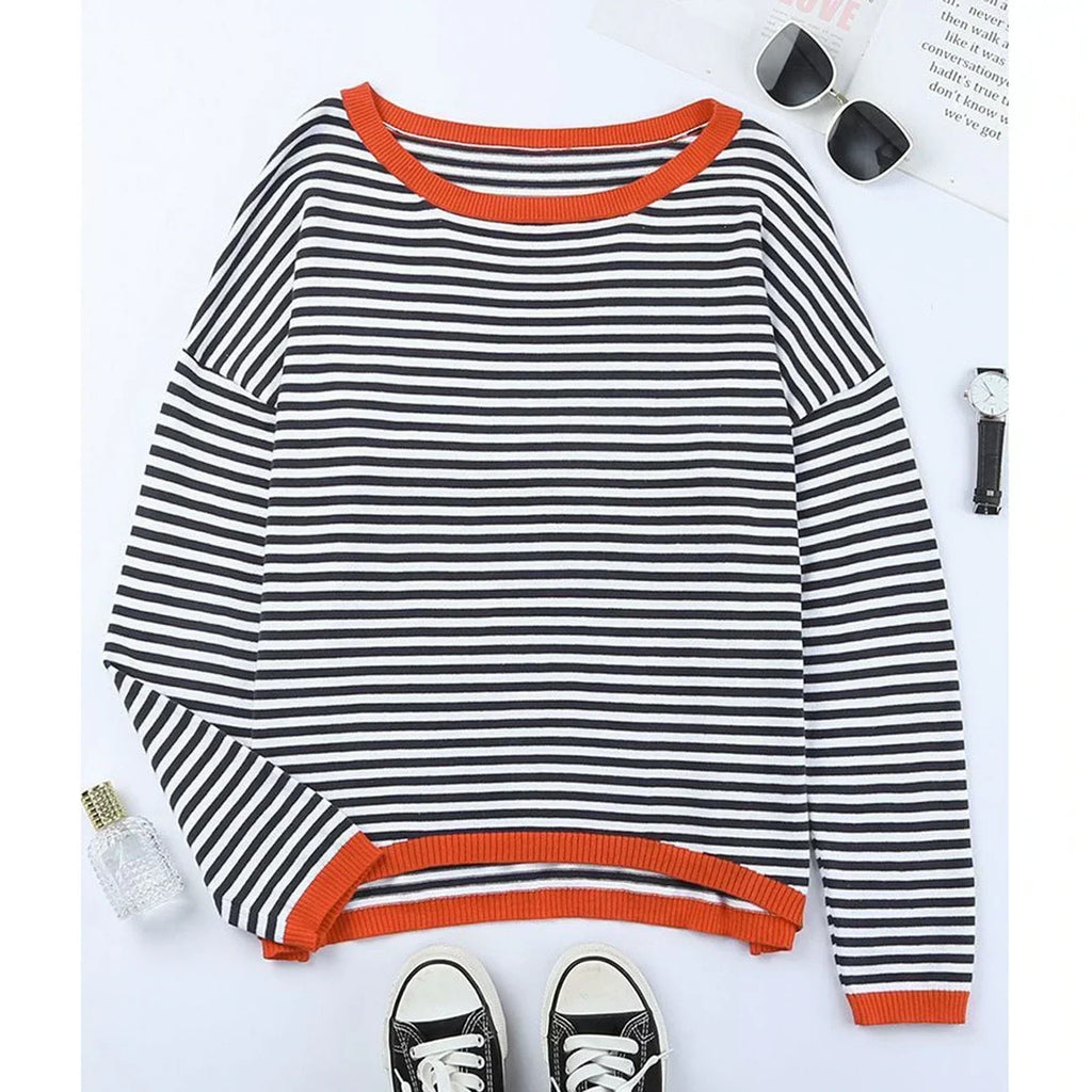 LM | Long sleeve striped cotton shirt