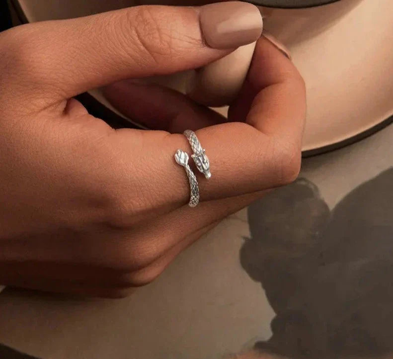 Sterling Silver Dragon Open Ring