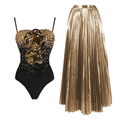 Beautifully Finished Bathing Suit in a Timeless Design