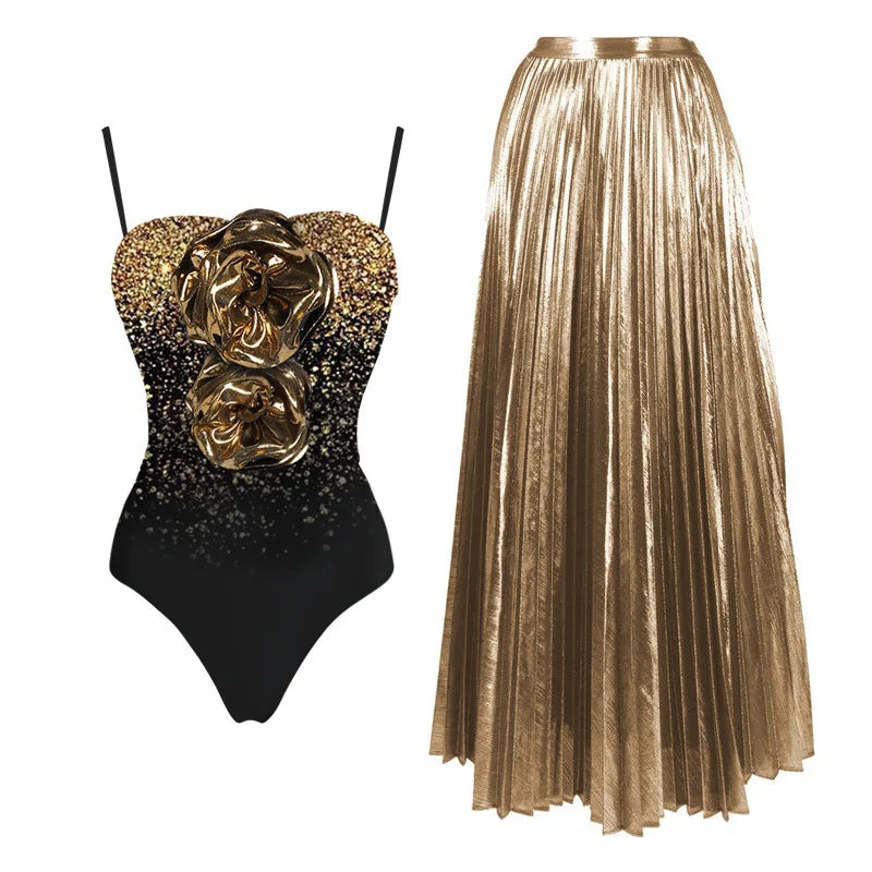 Beautifully Finished Bathing Suit in a Timeless Design