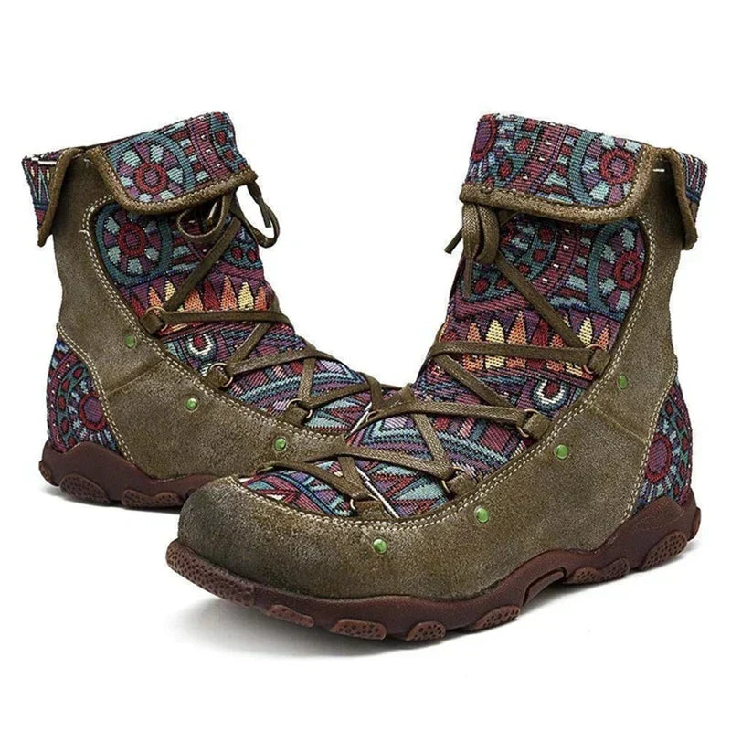 LM | Boho lace-up boots