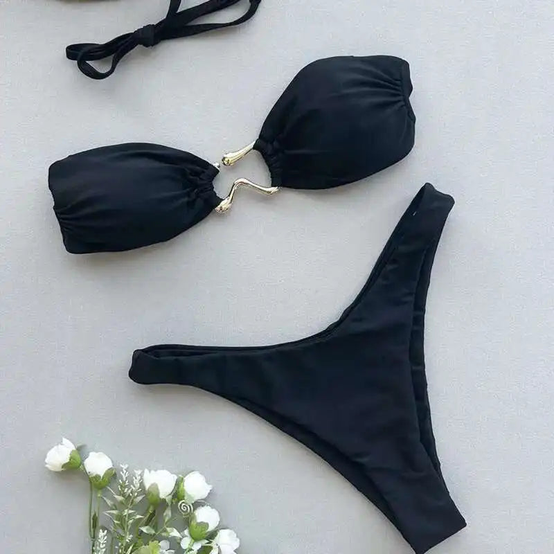 Beautifully Finished Bathing Suit in a Timeless Design