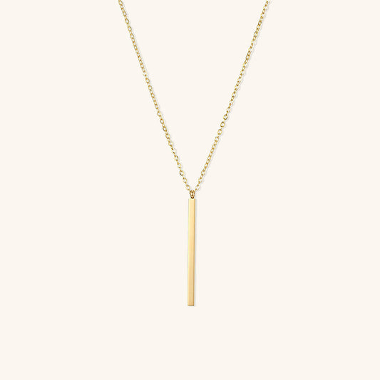 Sienna Bar - Gold Pendant Necklace