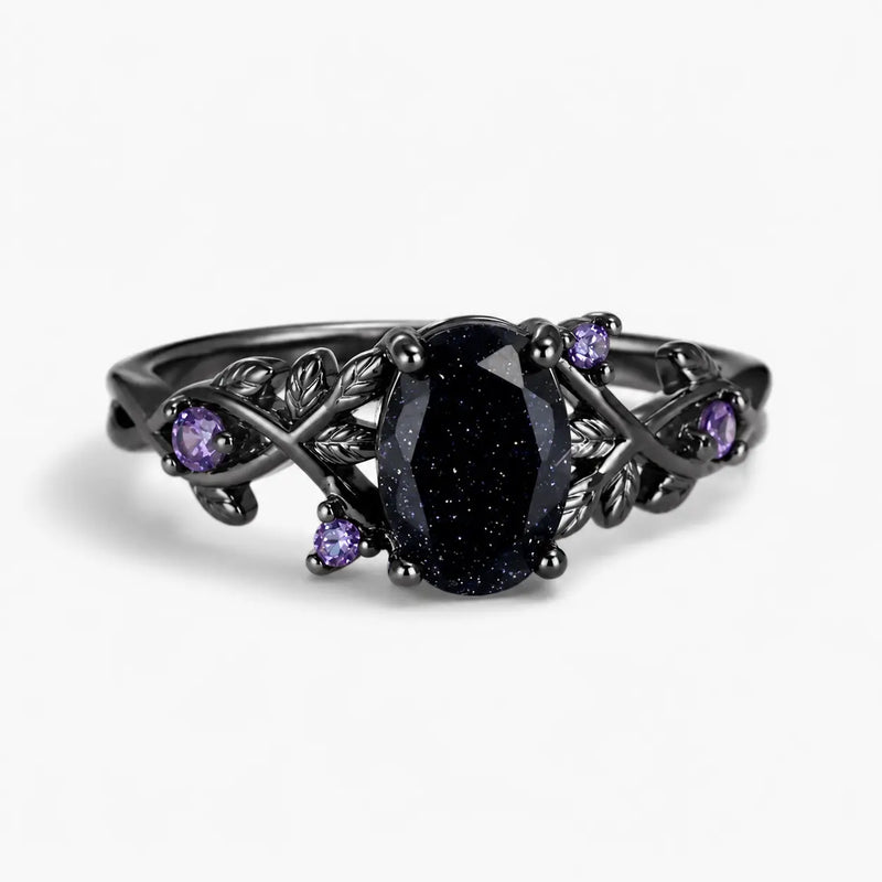 Starlit Void Crystal Ring