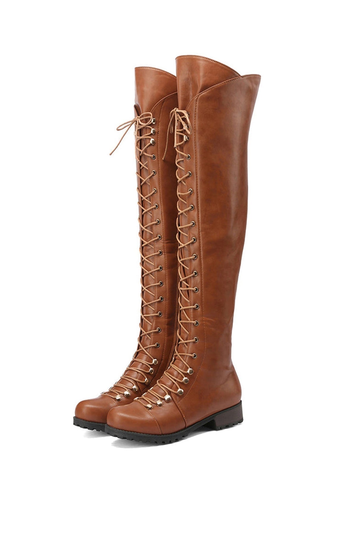 LM | Over-the-knee boots with lacing