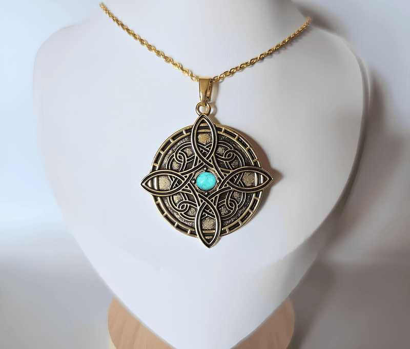 Turquoise Witch’s Knot Necklace