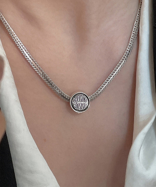 Unique Silk Sterling Silver Pendant Necklace Gh1040