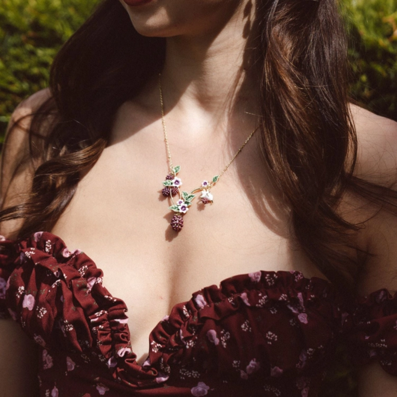 Blackberry Mouse Necklace