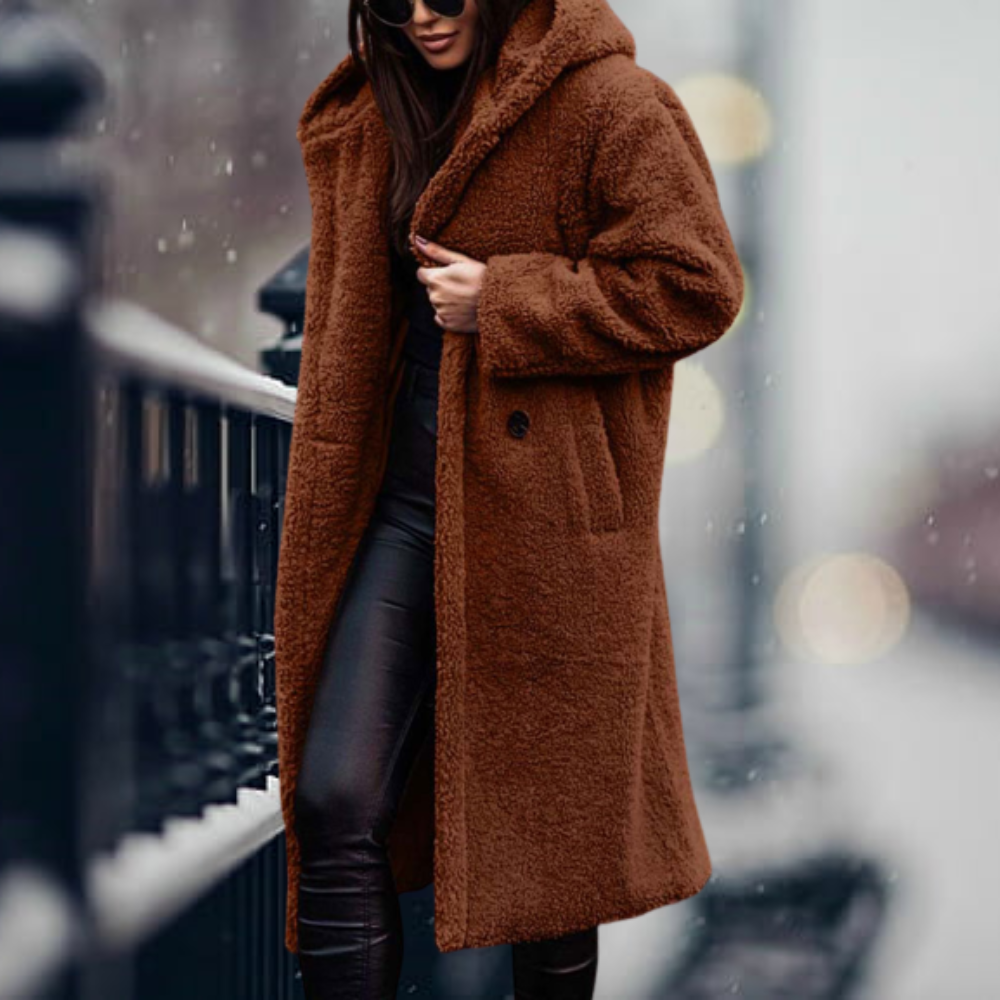 LM | long warm plush coat