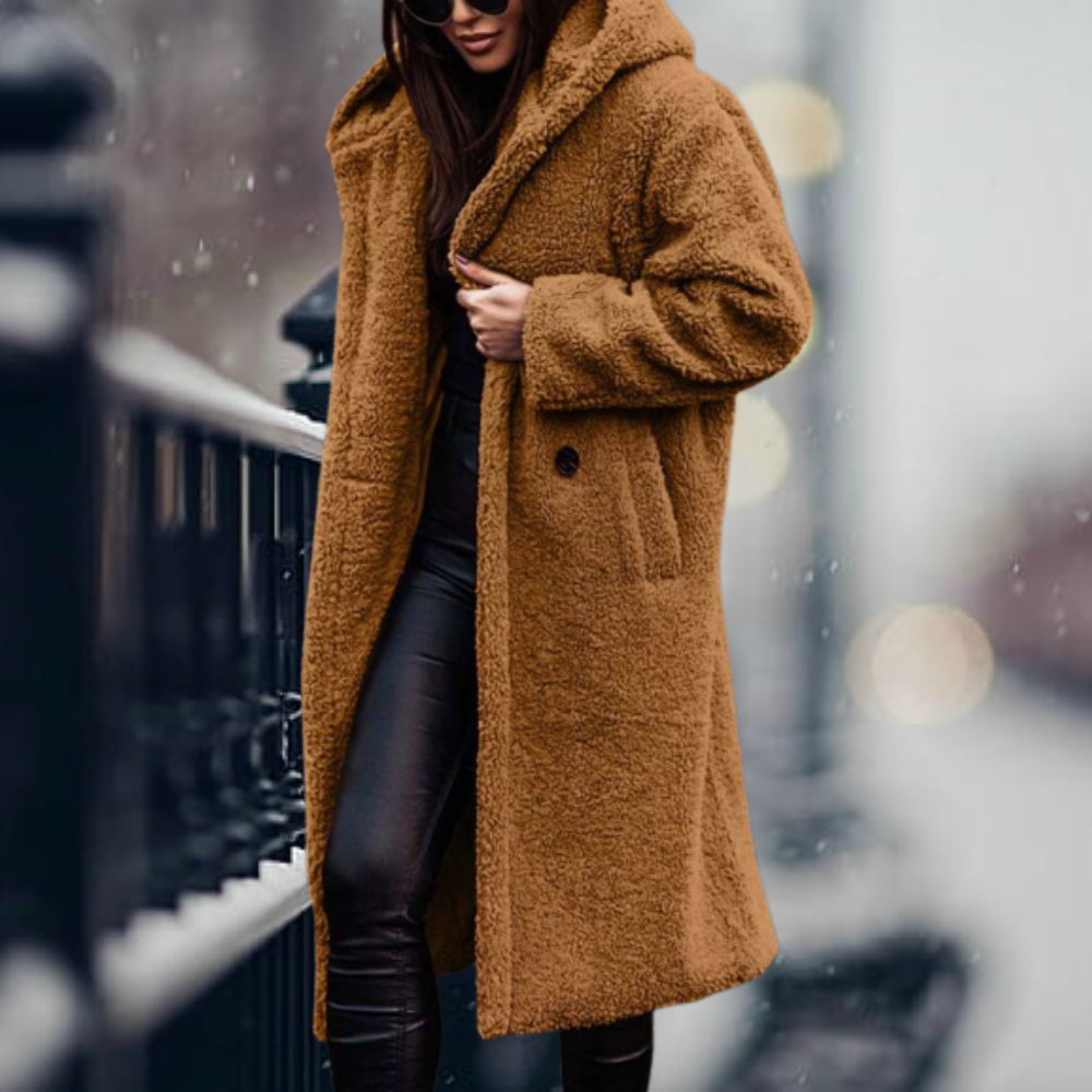 LM | long warm plush coat