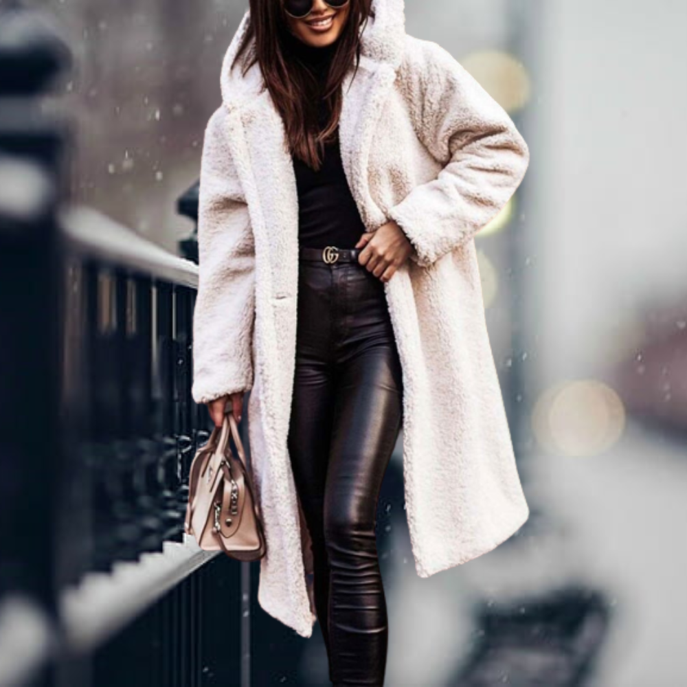 LM | long warm plush coat