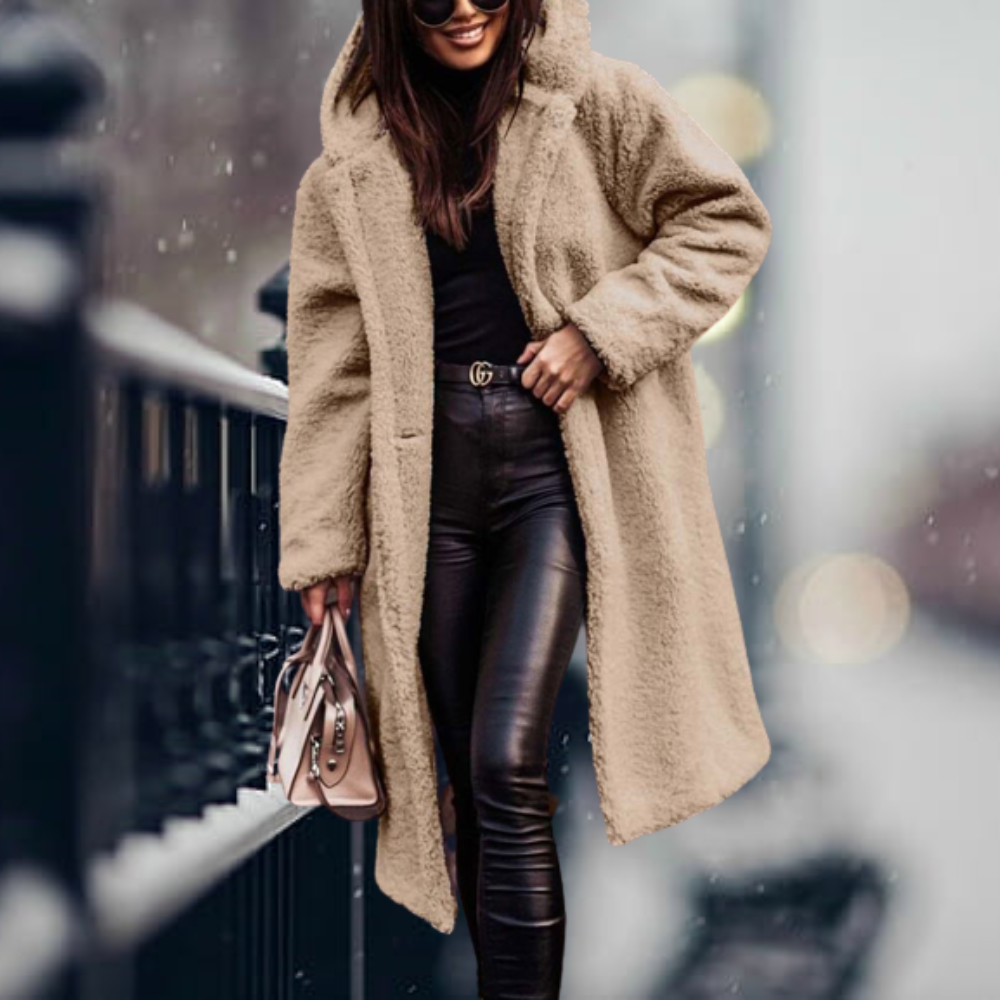 LM | long warm plush coat
