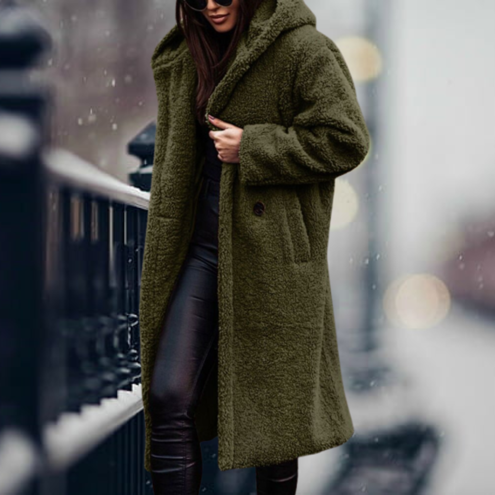 LM | long warm plush coat