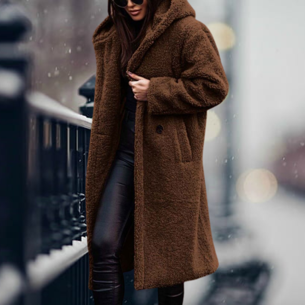 LM | long warm plush coat