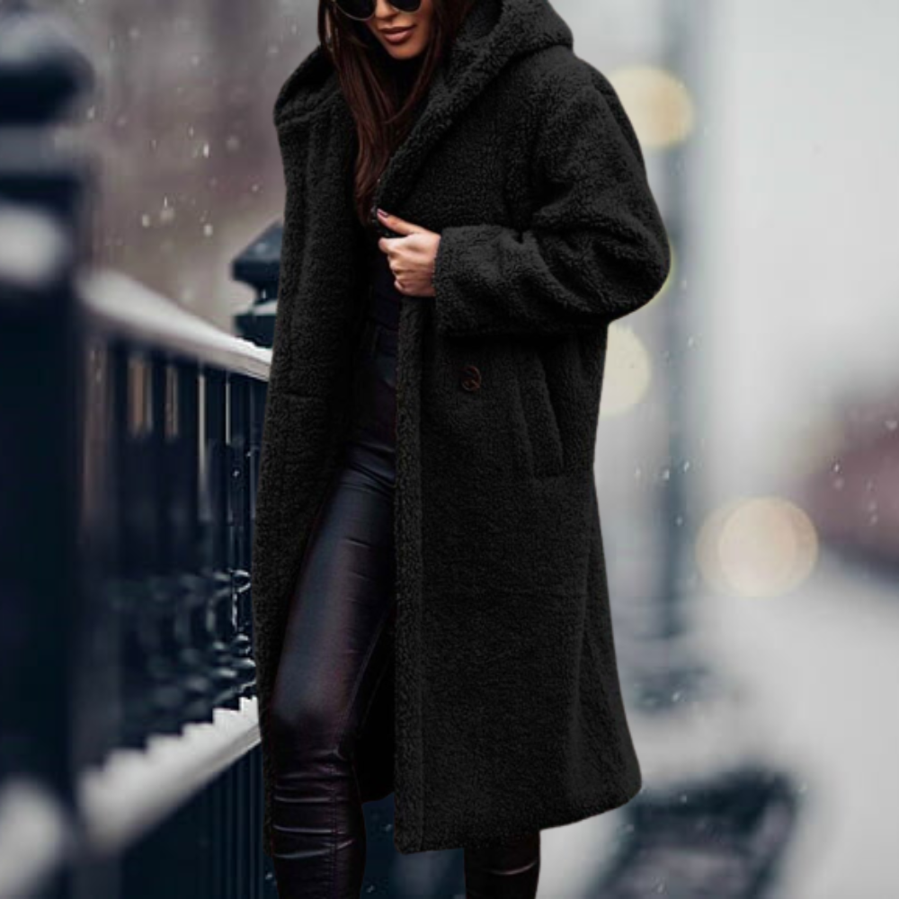 LM | long warm plush coat
