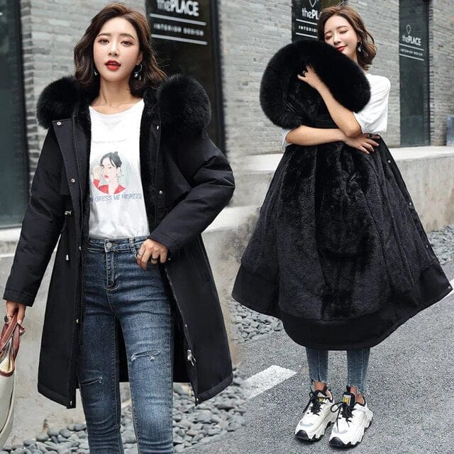 LM | Long jacket with hood for women