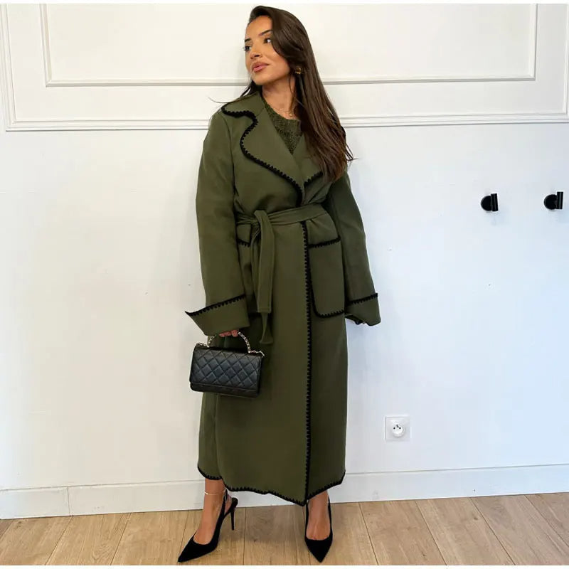 LM | Pocket coat with lapel for women