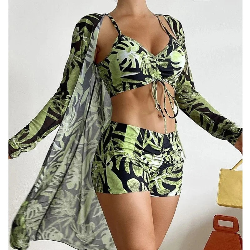 Olivia® | 3 in 1 Bikini Top + Pants + Kimono