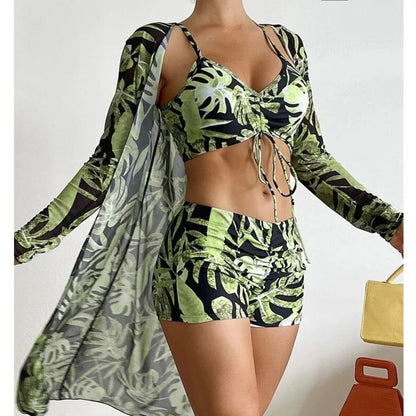 Olivia® | 3 in 1 Bikini Top + Pants + Kimono