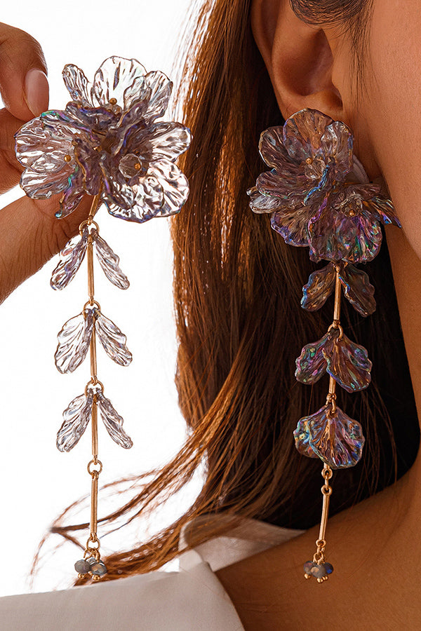 Fashionable Tassel Mermaid Pearlescent Earrings