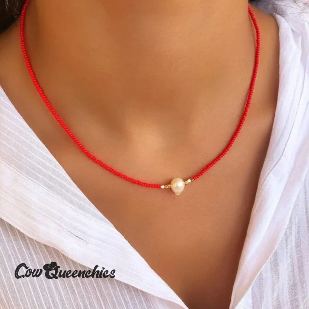 Freshwater Pearl Necklace (4 Color Options)