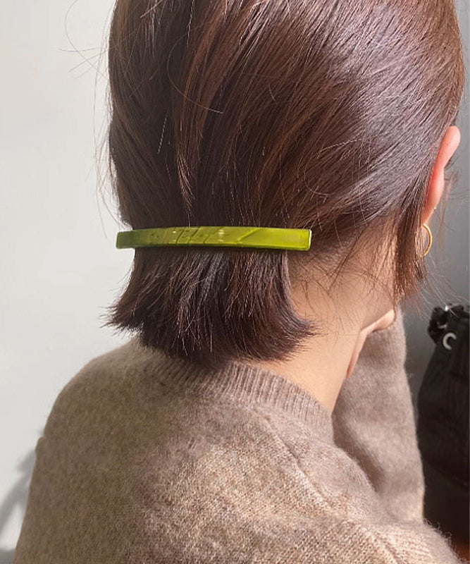 Simple Green Metal Resin Barrettes Hairpin