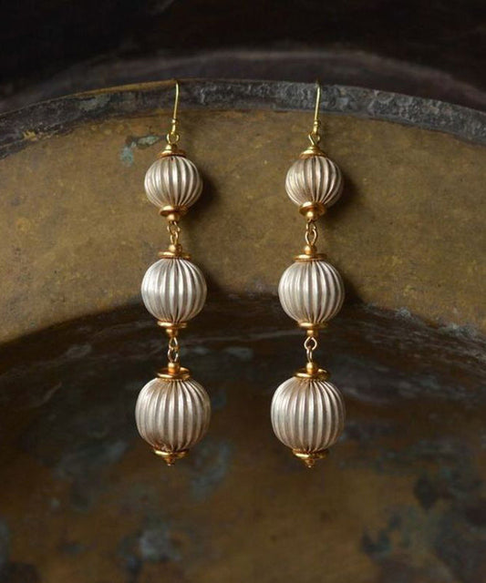Chinese Style Gold Copper Alloy Lanterndrop Earrings