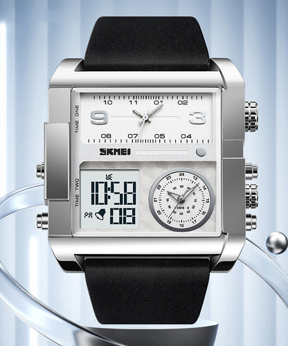 Orange Stainless Steel Sapphire Crystal Luminous Waterproof Electronic Watch