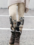 Fuzzy Cats Crochet Art Cozy Knit Leggings elevenforest