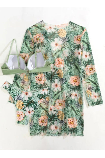Juana® | Tropical Print Wrap Underwire Bikini With Cover-up