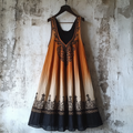 Vintage Tribal Celtic Knot Life Of Tree Patchwork Art Linen Tank Dress artswardrobe