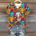 Women's Retro Funny Animal Cat Printed T-shirt elevenforest