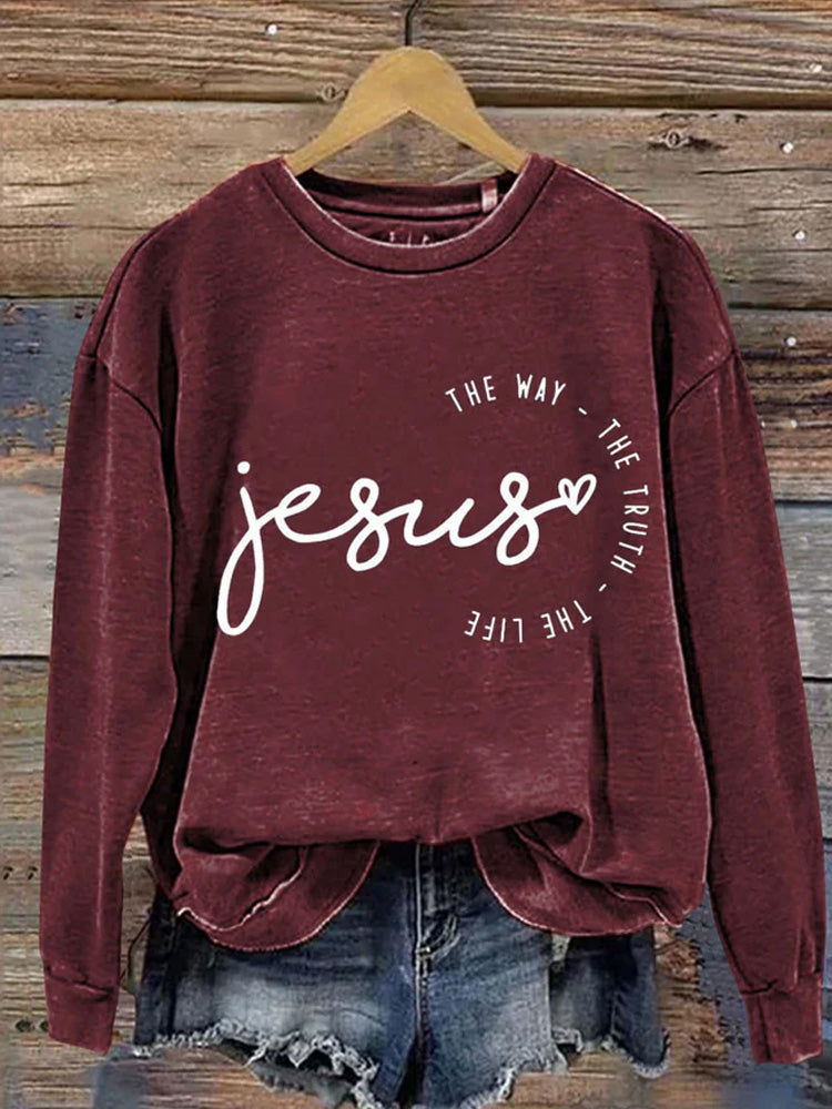 Comstylish Jesus The Way The Truth The Life Casual Sweatshirt