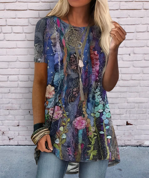 LM | Boho-inspired printed shirt