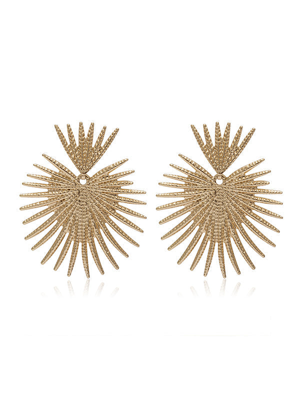 Heart Shape Hollow Color Earrings Accessories